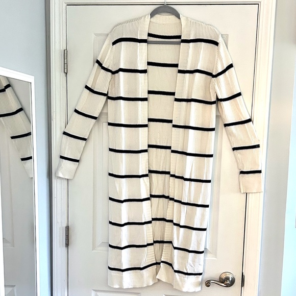 Lovaru Womens Striped Open Front Cardigan - Picture 5 of 7